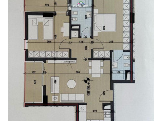 Shitet Apartament 2+1 Tek Kompleksi Univers City (ID B120472) Tirane