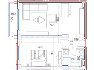 Apartament Ne Shitje 1+1 Ne Paskuqan (ID B110311) Tirane.