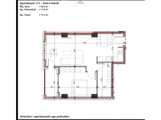 Apartament per shitje 1+1 prane Ministrise se Jashtme (ID B110405) Tirane