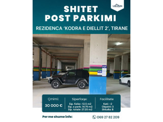 POST PARKIMI - PËR SHITJE - KODRA E DIELLIT 2, TIRANË