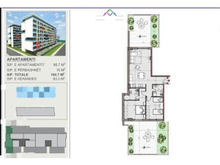 Shitet Apartament 2+1 Tek Univers City (ID B120415) Tirane